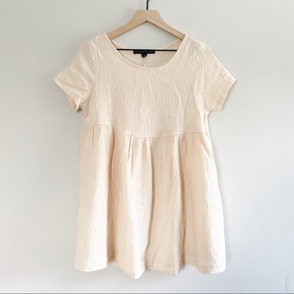 HYFVE Cream Gauzy Cotton Baby Doll Tunic Size Small